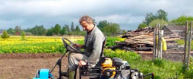 Učinite sami domaći mini traktor iz hodnog traktora - upute korak po korak, video