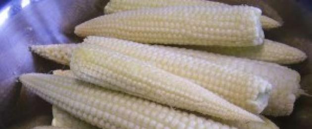 Консервированная кукуруза на зиму. Молодая маринованная кукуруза. Очень простой рецепт Как мариновать молодые початки кукуруз