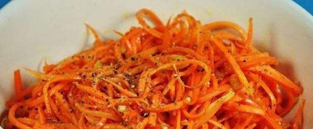 Морковь по-корейски: настоящий рецепт приготовления. Как сделать морковный сок в домашних условиях Как приготовить морковь по корейски в домашних условиях