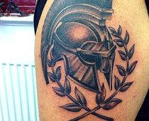 spartański tatuaż spartański tatuaż tarcza