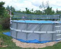 Okvirni bazen na lokaciji: kako pripremiti platformu za bazen Šta staviti ispod okvirnog bazena u zemlji